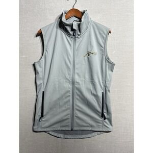 NWOT North Sails Race Softshell Vest Jacket Mens Medium Gray DWR Full Zip Up